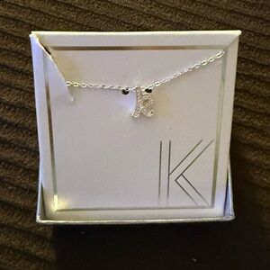Silver Initial “k” Necklace
